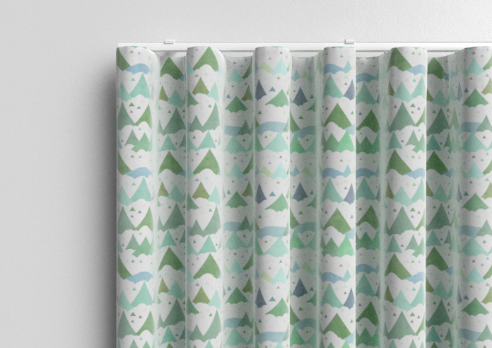 Cloudy Peaks, Mint - Made to Measure Curtains - Image 13